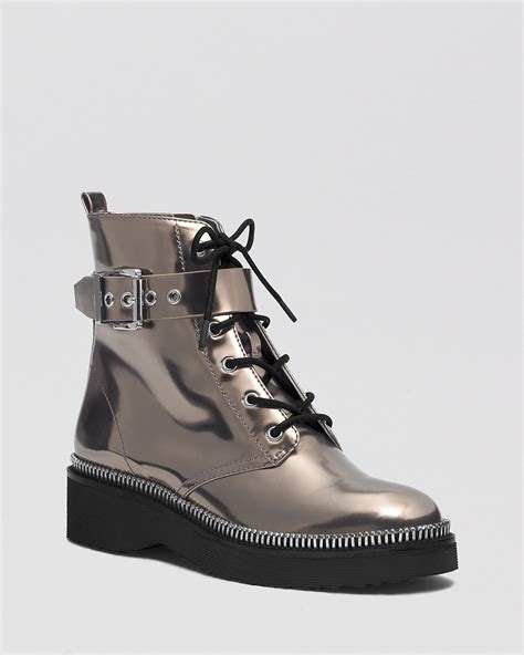 michael kors lace up combat boots